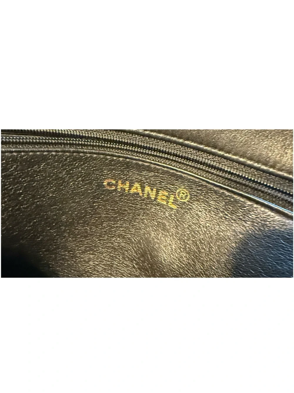 Authentic CHANEL Vintage Black Lambskin CC Shopper Tote